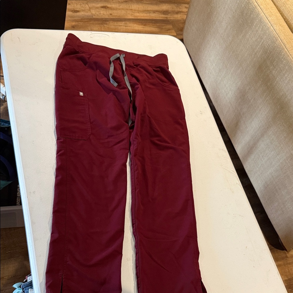 Figs Maroon Technical Joggers - image 1